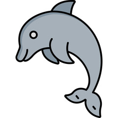 Cetacean Vector Icon fully editable

