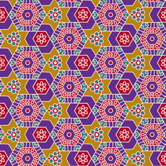Naklejka premium pattern, texture, art, decoration, tile, fabric, abstract, wall, traditional, design, old, thai, wallpaper, carpet, textile, thailand, floral, red, colorful, mosaic, antique, ornament, asia, ancient, 