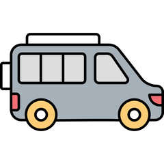 Camper Vector Icon fully editable

