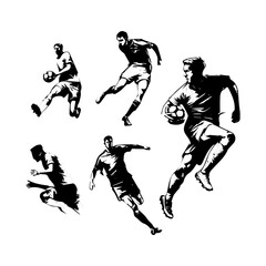 Football players vector