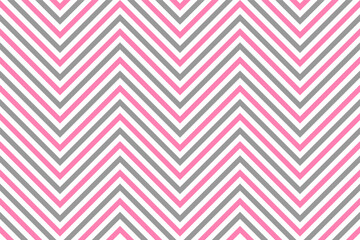 Pastel pink and grey zigzag chevron stripes fabric pattern on white background vector. Wall and floor ceramic tiles pattern.