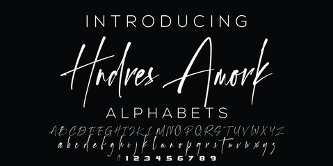 Signature Font Calligraphy Logotype Script Brush Font Type Font lettering handwritten