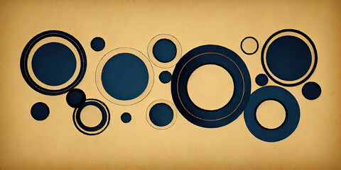 fond d'écran beige avec décor abstrait de cercle bleu