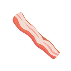 Obraz na płótnie Canvas Bacon flat design vector illustration. pork menu