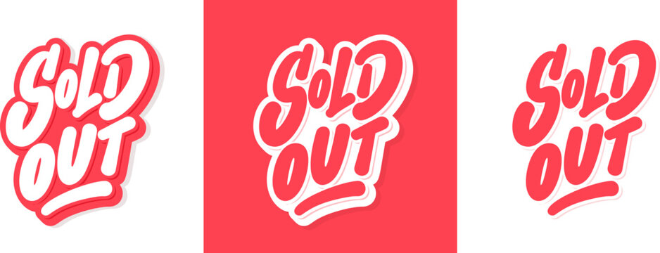 Sold out. Vector lettering stickers.