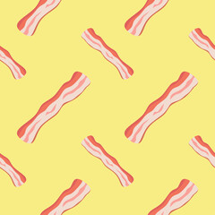 Obraz premium bacon seamless pattern. pork seamless vector illustration