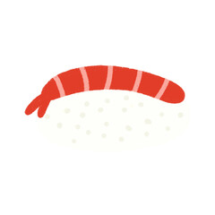 illustration of a fish shrimp sushi