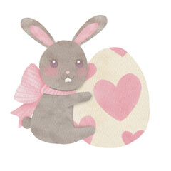 Rabbit bunny easter watercolor