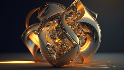Abstract light glass black Background - Generative AI