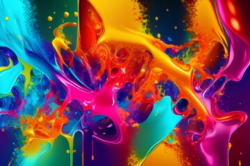 abstract background with splashes-Generate AI