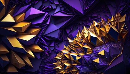 Gold purple crystal wallpaper