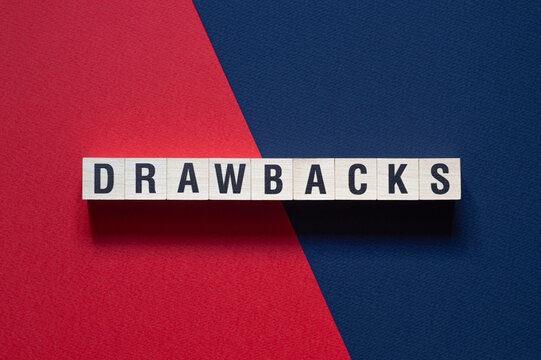 Drawbacks - word concept on cubes