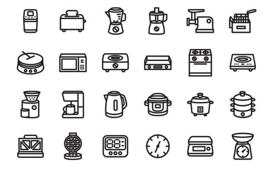 Set of kitchenware Icons