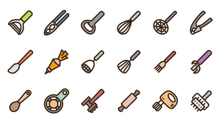 Set of kitchenware Icons