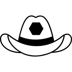 Cowboy hat Vector Icon fully editable

