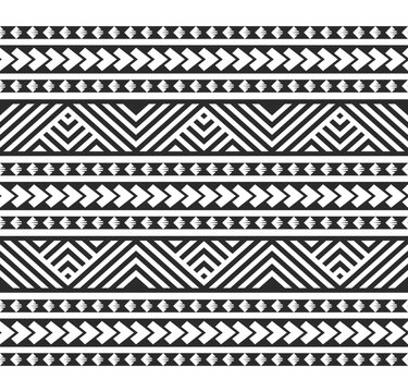 Polynesian tribal aztec seamless pattern for t shirt, pants, fabric, wallpaper, card template, wrapping paper, carpet, textile, cover. ethnic pattern