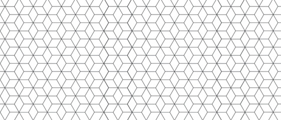 Seamless cube geometric pattern. Square or hexagon background. Vector illustration