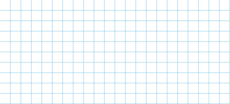 Blue Graph Paper Grid Background. Seamless Pattern Math Paper Texture. Desigh For Rchitect Plan, School Project. Vector Illustration