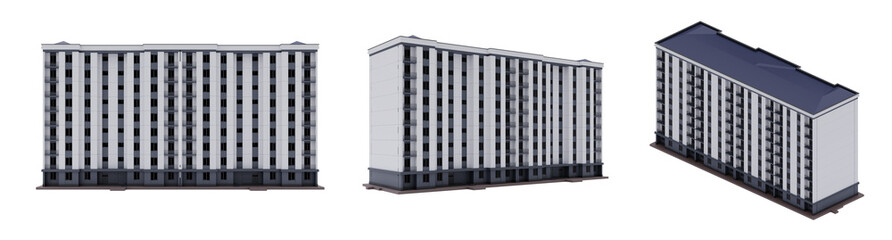 Residental Building isolated