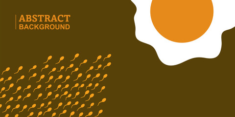 background with a biology theme, briefly tells the journey of sperm cells to egg cells