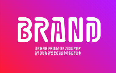 Abstract alphabet font, rounded typography for your space designs game or logo or brand name, vector illustration 10EPS