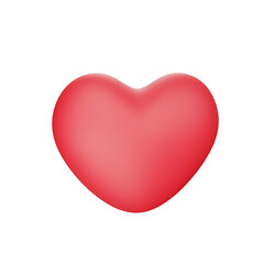 red heart isolated on white