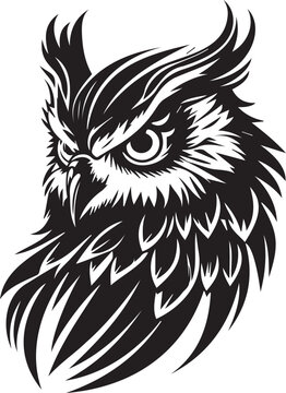 Owl bird logo, owl line art template design inspiration. Logo Vector icon template