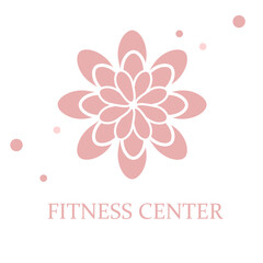 Nice logo of a flower in a pale pink color