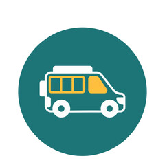 Camper Vector Icon fully editable

