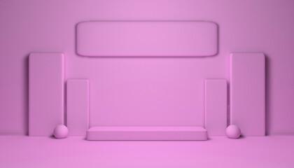 Minimal 3d flat background simple