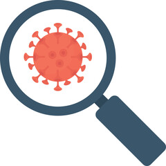 coronavirus magnifying glass and coronavirus