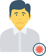 coronavirus sick person and coronavirus