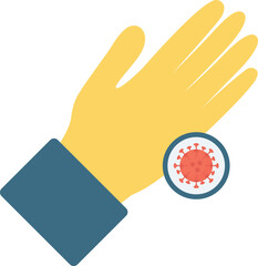 Obraz premium coronavirus hand and coronavirus