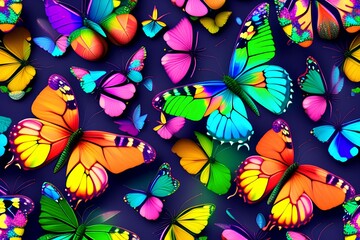 pattern with butterflies-Generate AI