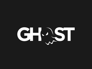 modern ghost illustration logo