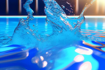 water splash in pool-Generate AI