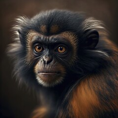 Alouatta nigerrima Monkey Generative AI