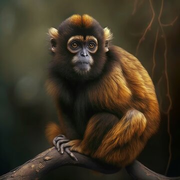 Alouatta guariba guariba Monkey Generative AI
