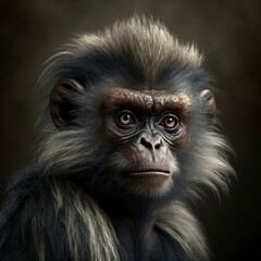 Naklejka premium apajus nigritus nigritus Monkey Generative AI