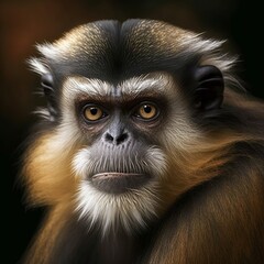 Fototapeta premium Callicebus bernhardi Monkey Generative AI