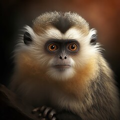 Fototapeta premium Callicebus hoffmannsi Monkey Generative AI