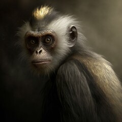 Obraz premium Callicebus moloch Monkey Generative AI