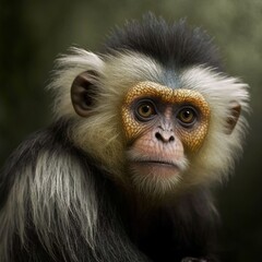 Obraz premium Callicebus stephennashi Monkey Generative AI