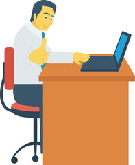 business employee  and man