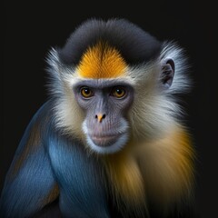 Obraz premium Cebus unicolor Monkey Generative AI