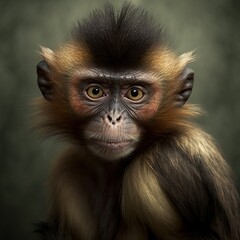 Obraz premium Chiropotes chiropotes Monkey Generative AI