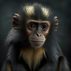 Obraz premium Pithecia monachus monachus Monkey Generative AI