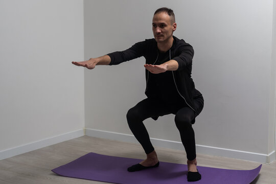 the man is doing exercises - Powered by Adobe