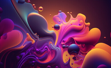 Colorful abstract organic background wallpaper design (Generative AI)