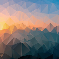 Multicolored polygonal abstract mosaic geometric background pattern low poly polygon triangle texture